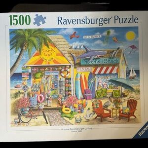 Ravensburger “The Shell Shack” 1500 Piece Jigsaw Puzzle | Beach Surf Shop Scene